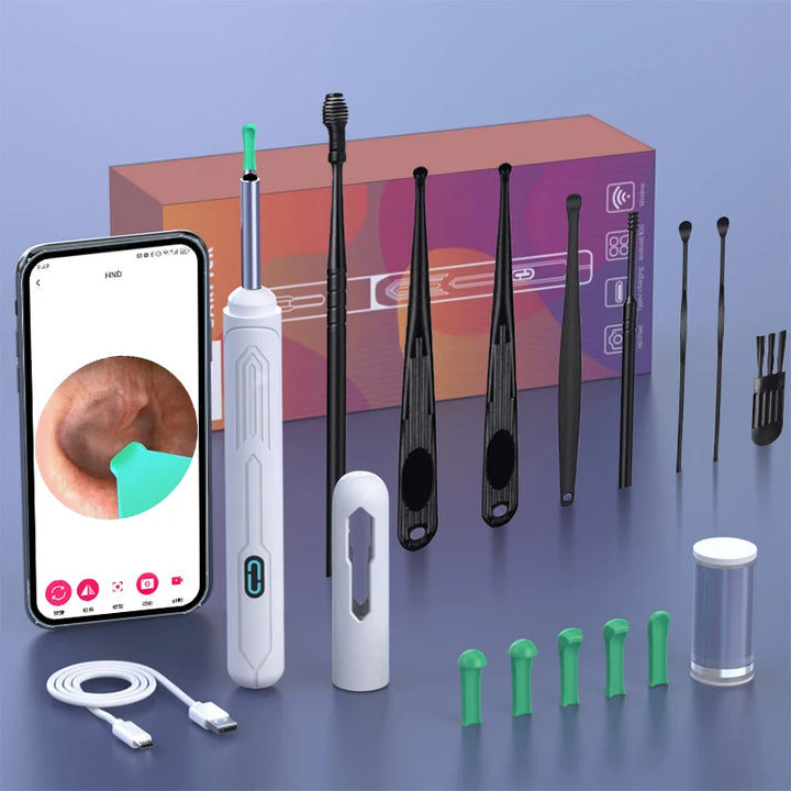 Professional HD Ear Cleaning Set with Camera - USB-C Otoscope and Wax Removal Tool - NK3 Pro