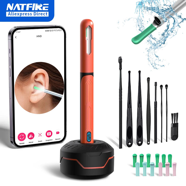 Professional HD Ear Cleaning Set with Camera - USB-C Otoscope and Wax Removal Tool - NK3 Pro