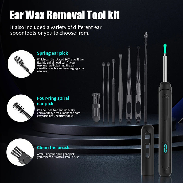 Professional HD Ear Cleaning Set with Camera - USB-C Otoscope and Wax Removal Tool - NK3 Pro